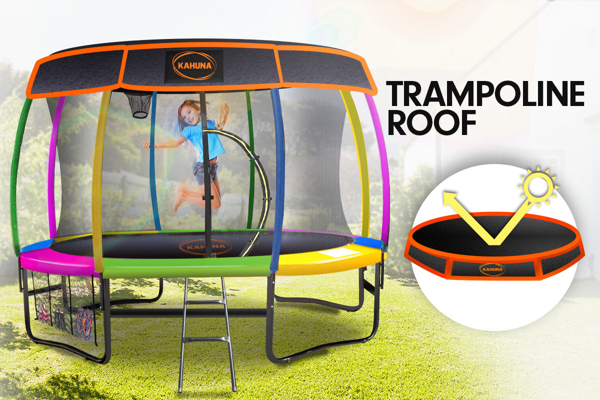 Trampoline 12 ft with  Roof-Rainbow