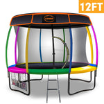 Trampoline 12 ft with  Roof-Rainbow