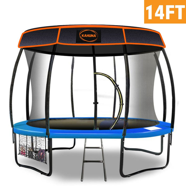  Trampoline 14 ft with Roof - Blue