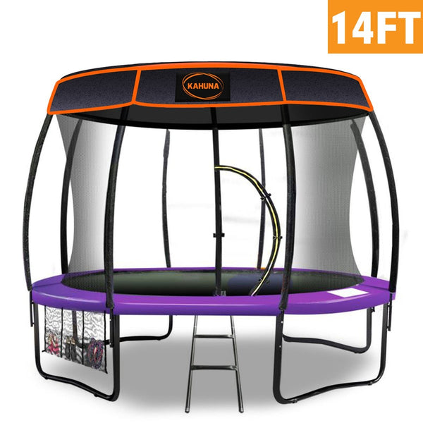  Trampoline 14 ft with  Roof - Purple