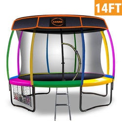 Trampoline 14 ft with  Roof - Rainbow