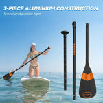 Travel-friendly adjustable paddle for stand up paddle boards