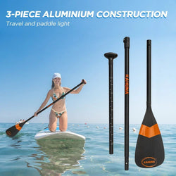 Travel-friendly adjustable paddle for stand up paddle boards