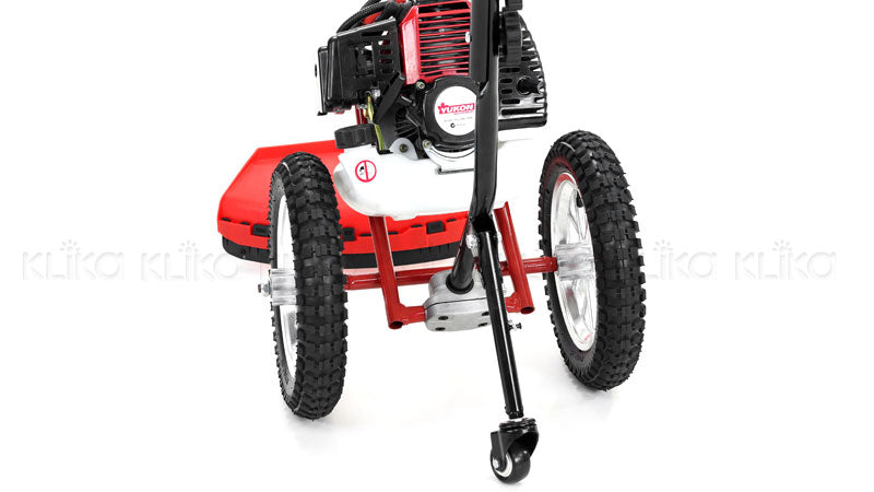 Yukon 52cc Wheeled Petrol Garden Line Trimmer Brush Cutter