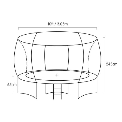 Kahuna 10ft Springless Trampoline with Basketball Set