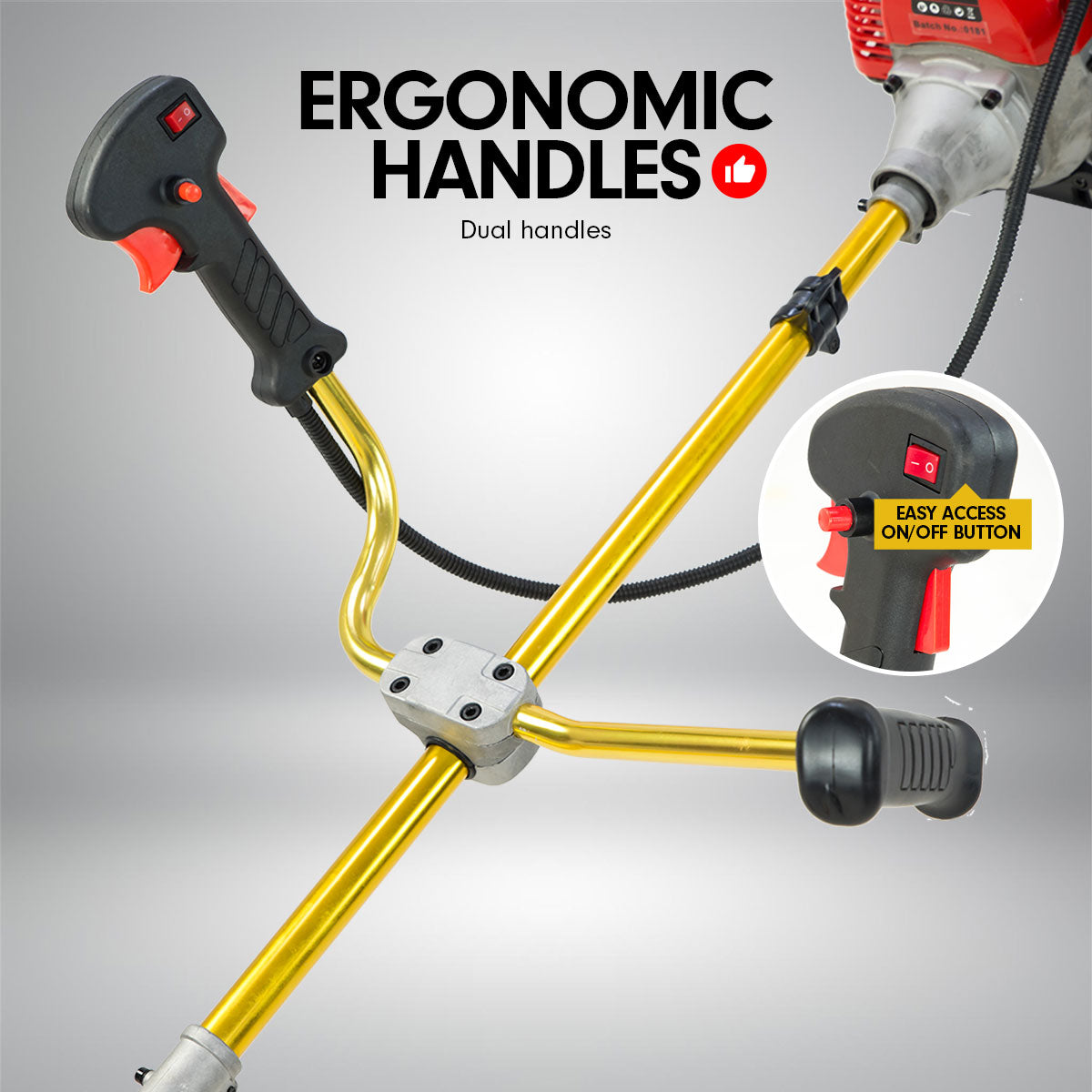 Kolner 52cc Petrol Garden Trimmer Whipper Snipper Brush Cutter