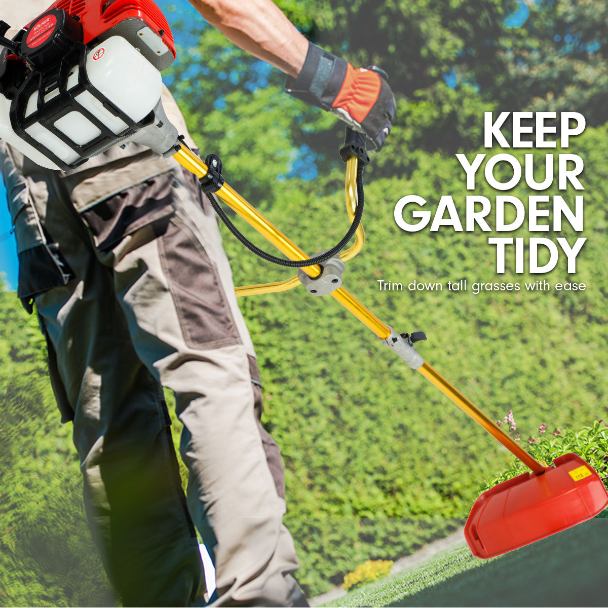 Kolner 52cc Petrol Garden Trimmer Whipper Snipper Brush Cutter