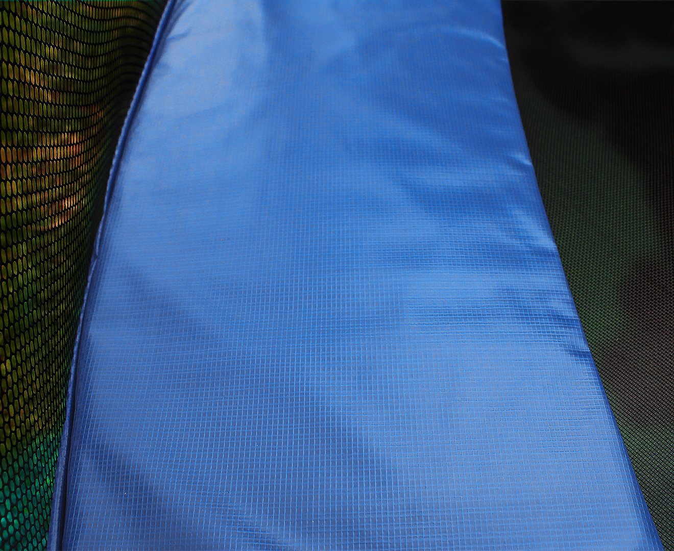 10Ft Trampoline Replacement Safety Pad And Net Round  8 Poles Blue