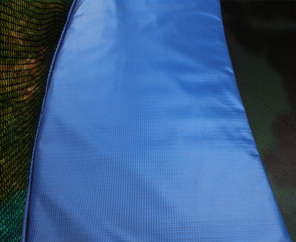 8Ft Trampoline Replacement Safety Pad And Net Round  6 Poles Blue