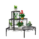 2x Outdoor Indoor Plant Stand Garden Metal 3 Tier Planter Corner Shelf