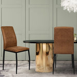 Upgrade Your Lounge Room with 2x Comfortable Leathaire Accent Chairs for Seating