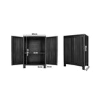 Versatile and Adjustable Outdoor Storage Cabinet: Black Box for Garden and Garage