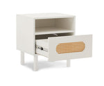 Versatile bedside table in White/Maple