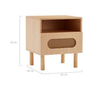 Versatile bedside table in White/Maple