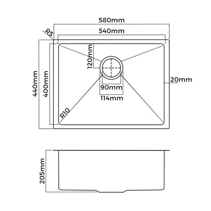 Versatile Single Bowl Sink: Perfect for Undermount or Top Mount Installation