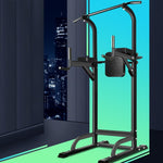 Versatile Workout Hub: Power Tower with Integrated Weight Bench and Pull-Up Bar