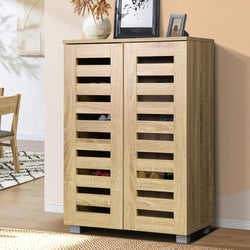 Versatility of the Shoe Cabinet Shoe Rack Footwear Storage-Natural beige\White