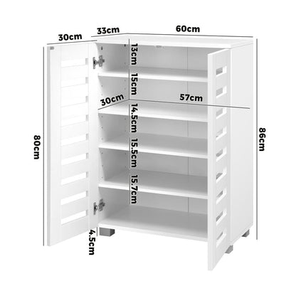 Versatility of the Shoe Cabinet Shoe Rack Footwear Storage-Natural beige\White