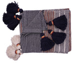 Stripes Tassel Throw Multi Color