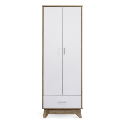 2 Door Wardrobe w/ Drawer Oak