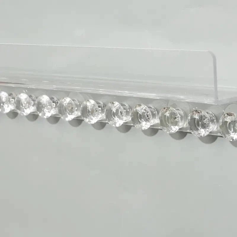 Wall-Mounted Jewelry Organizer with Display Shelf and 13 Hooks