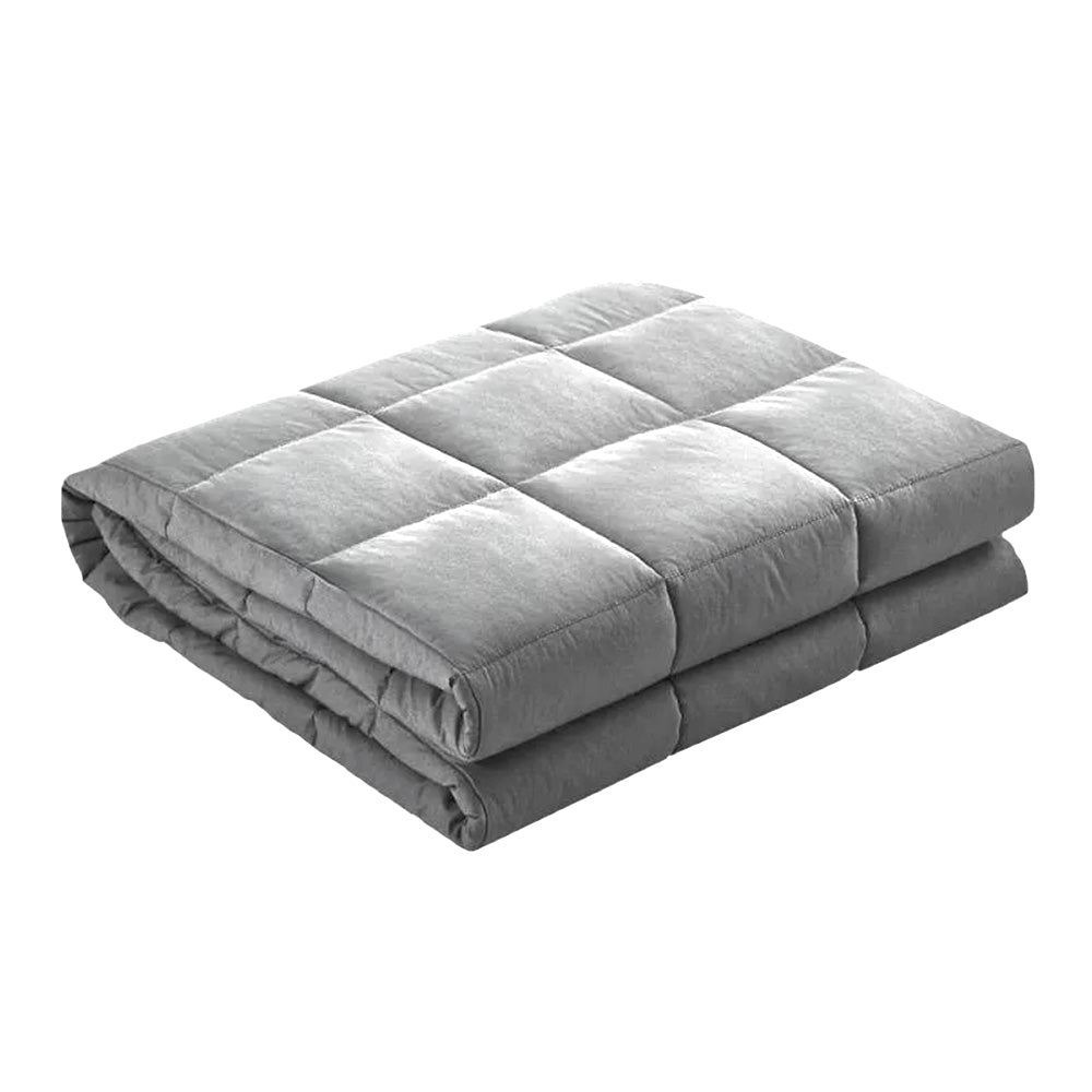 Laura Hill Weighted Blanket Heavy Kids Quilt Doona 5Kg - Grey