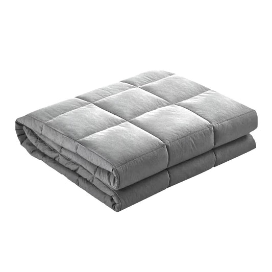 Laura Hill Weighted Blanket Heavy Kids Quilt Doona 5Kg - Grey