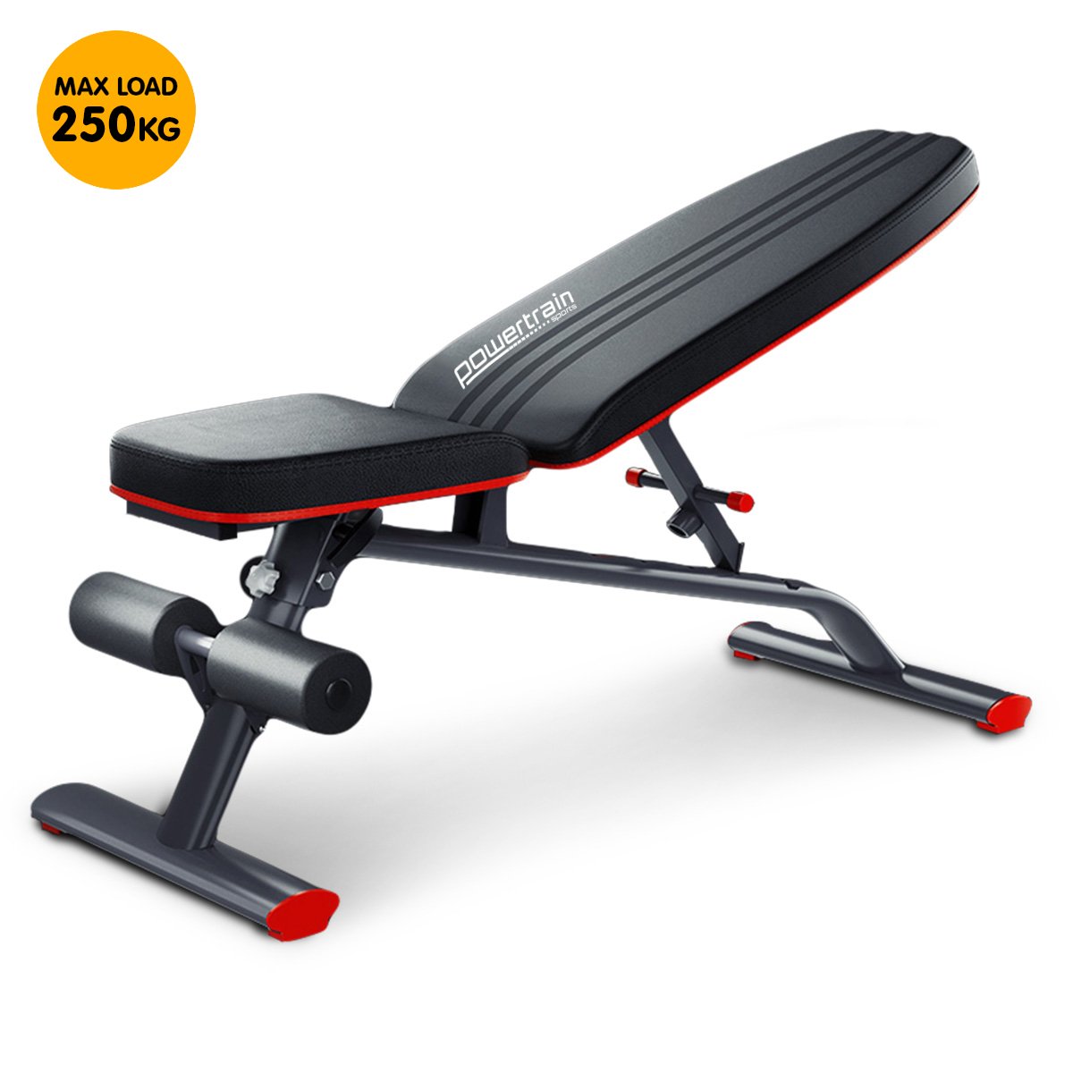 Powertrain Home Gym Bench Adjustable Flat Incline Decline Fid 250Kg Load