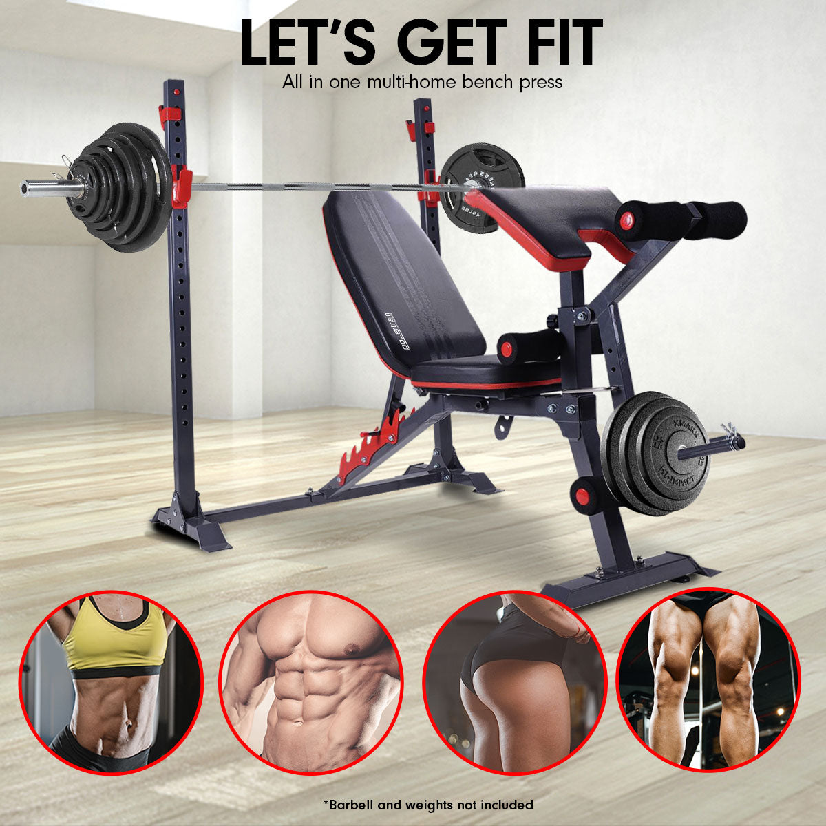 Powertrain Home Gym Bench Press Incline Decline Preachers Curl