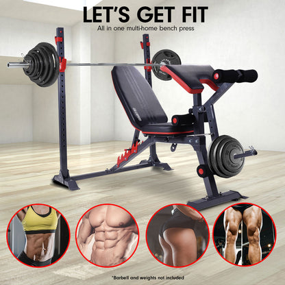 Powertrain Home Gym Bench Press Incline Decline Preachers Curl