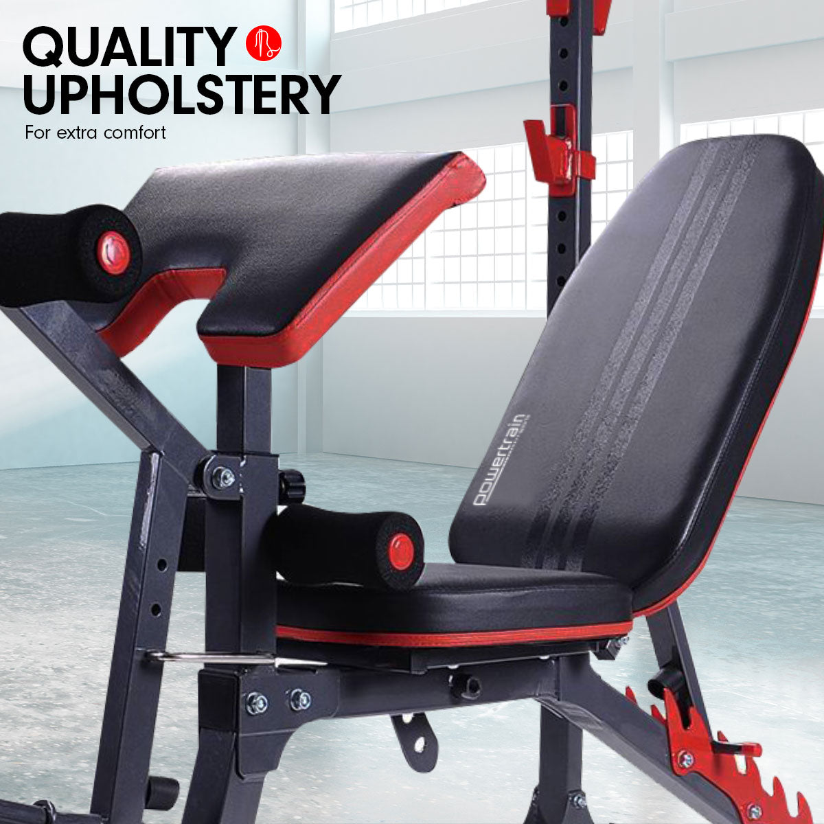 Powertrain Home Gym Bench Press Incline Decline Preachers Curl