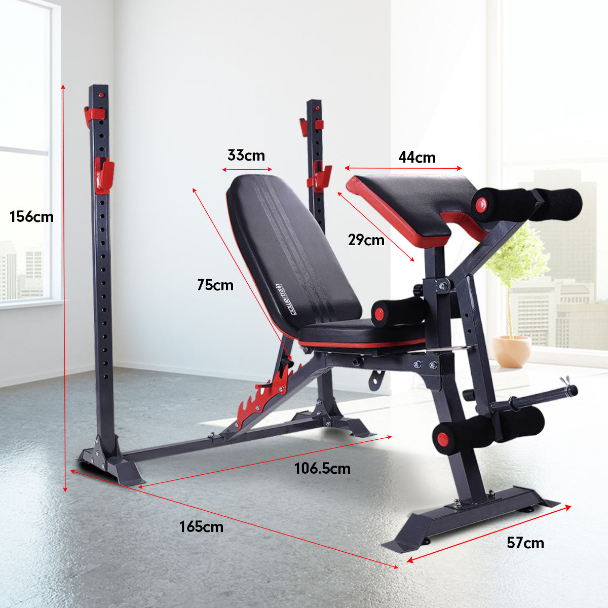 Powertrain Home Gym Bench Press Incline Decline Preachers Curl