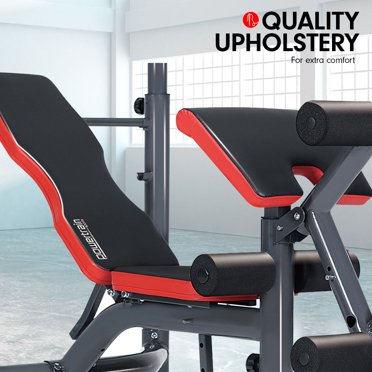 Powertrain Home Gym Bench Press Incline Decline Preachers Curl Exercise