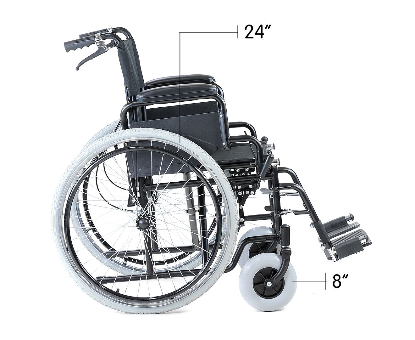 Orthonica Folding Wheelchair Manual Mobility Aid - Senator