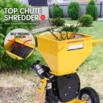 Ducar 8HP Wood Chipper Shredder Mulcher Grinder Petrol Yellow Black
