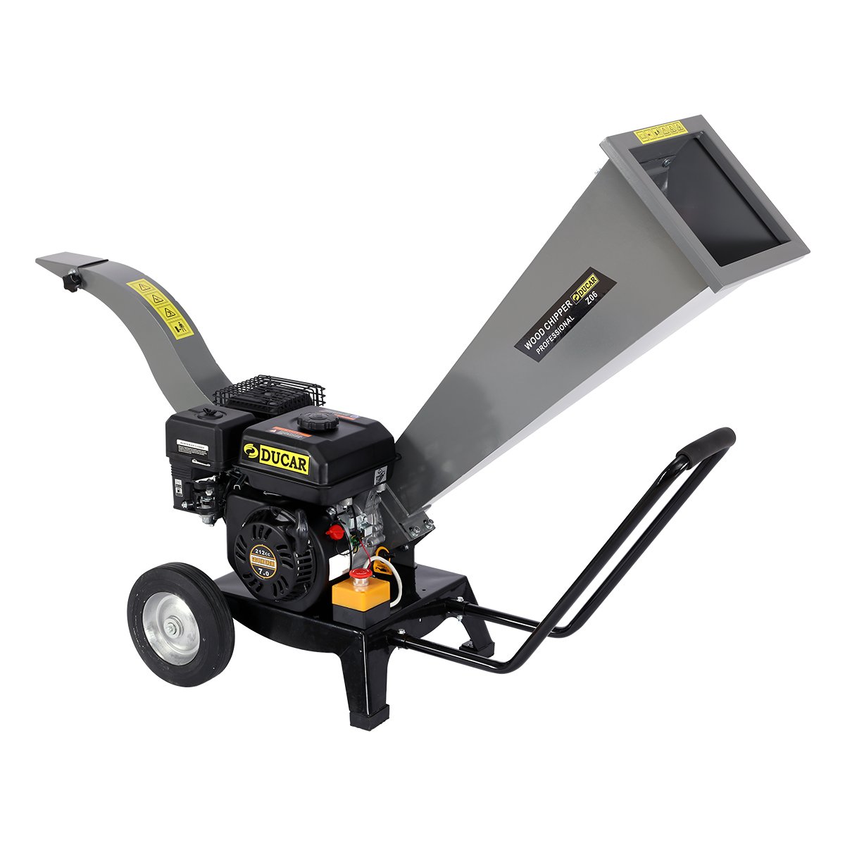 Ducar 7Hp Wood Chipper Shredder Mulcher Grinder Petrol Silver