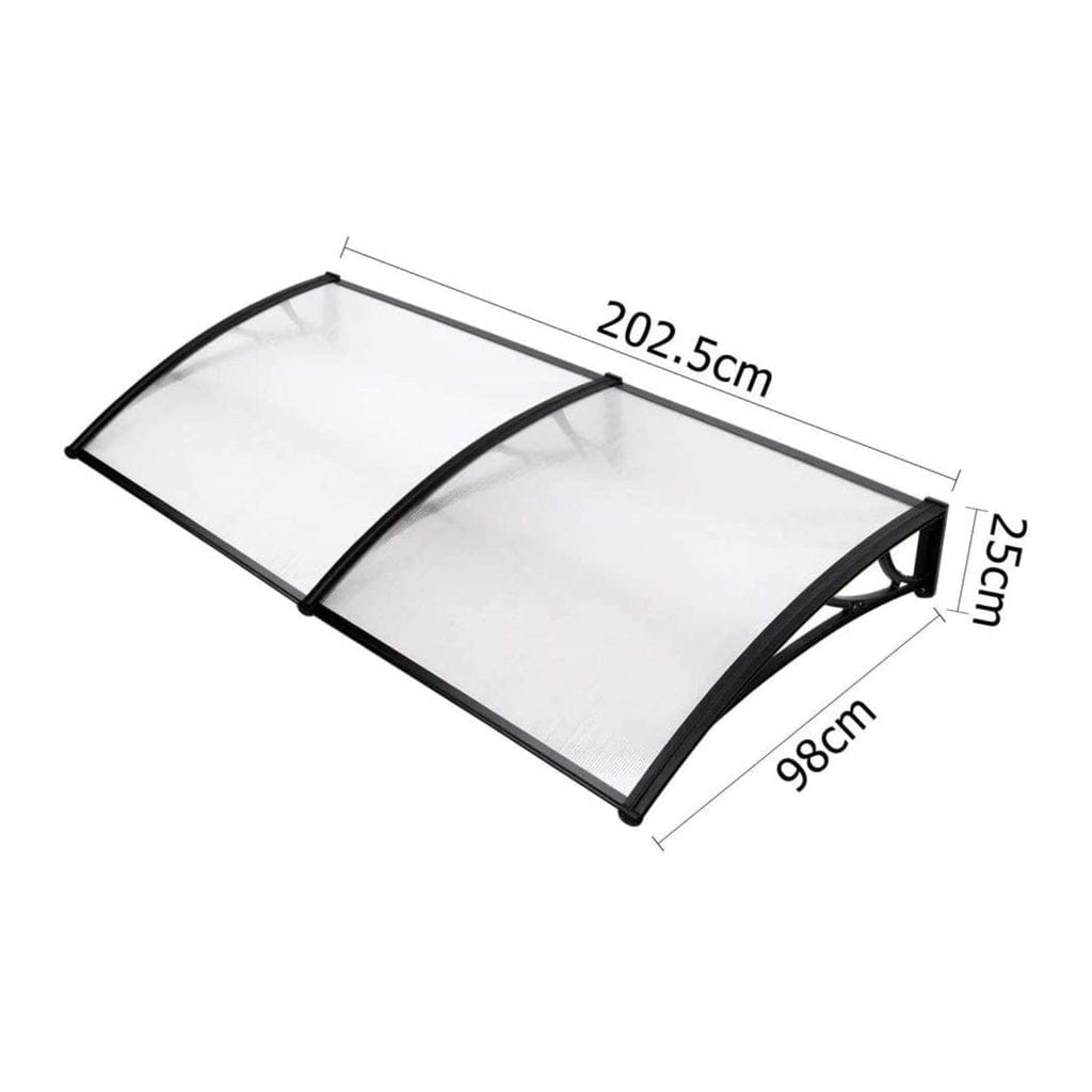 Window Door Awning Canopy Outdoor UV Patio Rain Cover Clear White