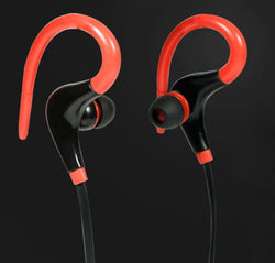 Bluetooth Earphones Ear Hook Red 
