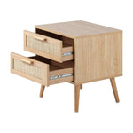 Wooden 2-Drawer Bedside Cabinet for Stylish Bedroom Storage