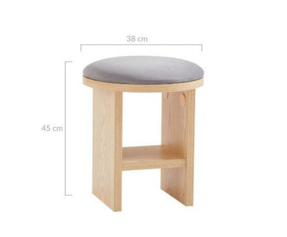 Wooden Dining Chair Stool-Oak