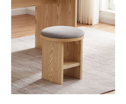 Wooden Dining Chair Stool-Oak