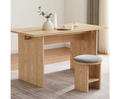 Wooden Dining Chair Stool-Oak