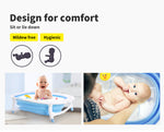 Baby Bath Tub Infant Toddlers Foldable Bathtub Folding Safety Bathing ShowerBlue