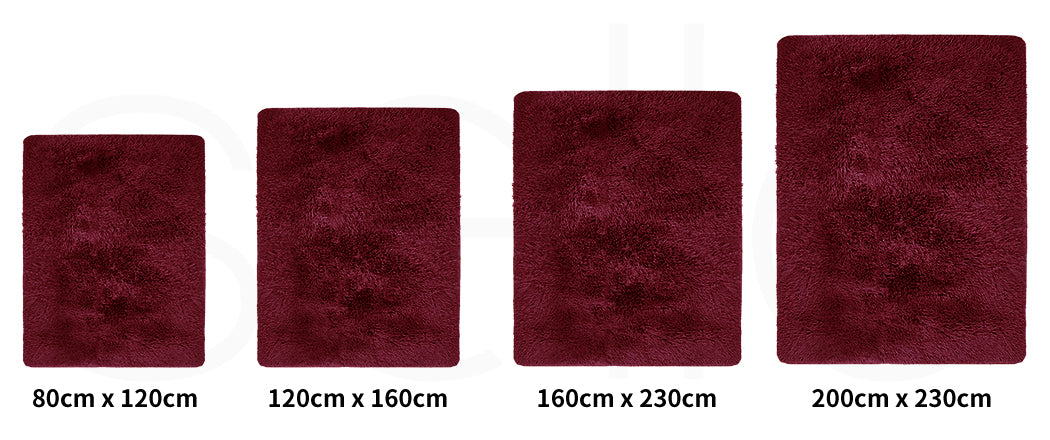 Designer Soft Shag Shaggy Floor Confetti Rug Carpet Home Decor 200x230cm White