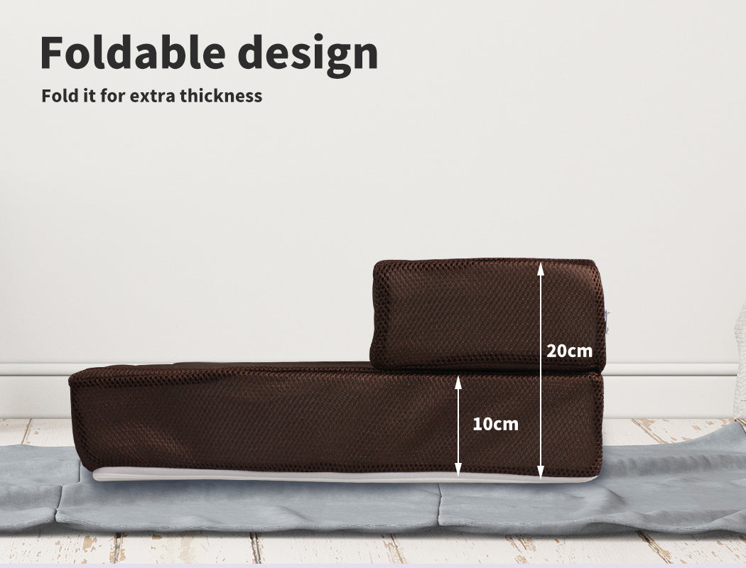 Portable Foldable Pet Stairs Brown