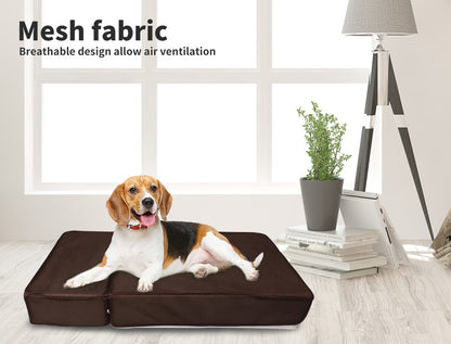 Portable Foldable Pet Stairs Brown