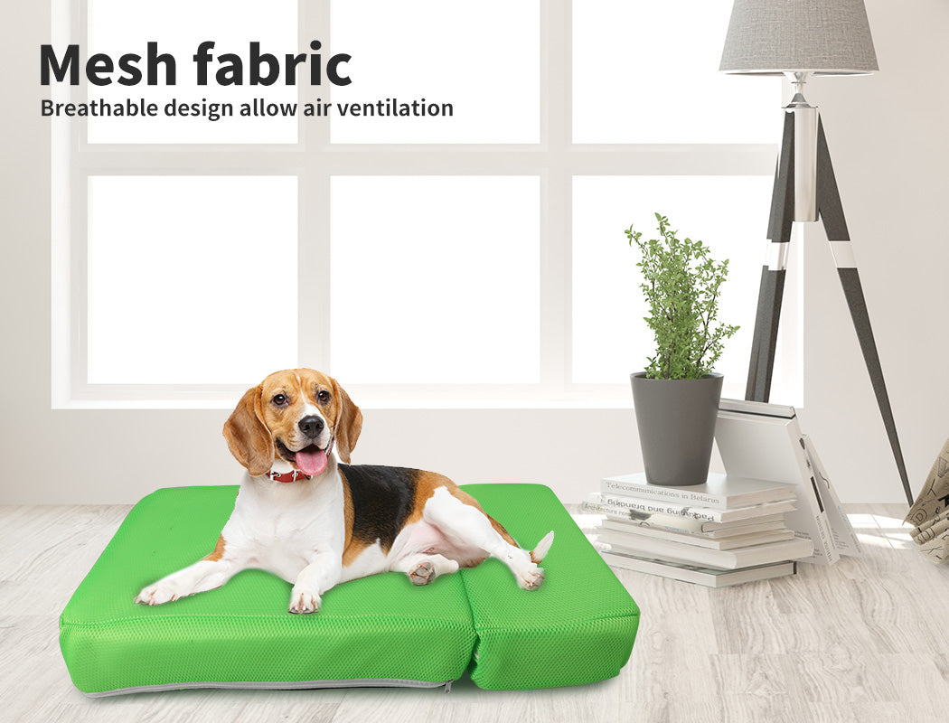 Portable Foldable Pet Stairs Green