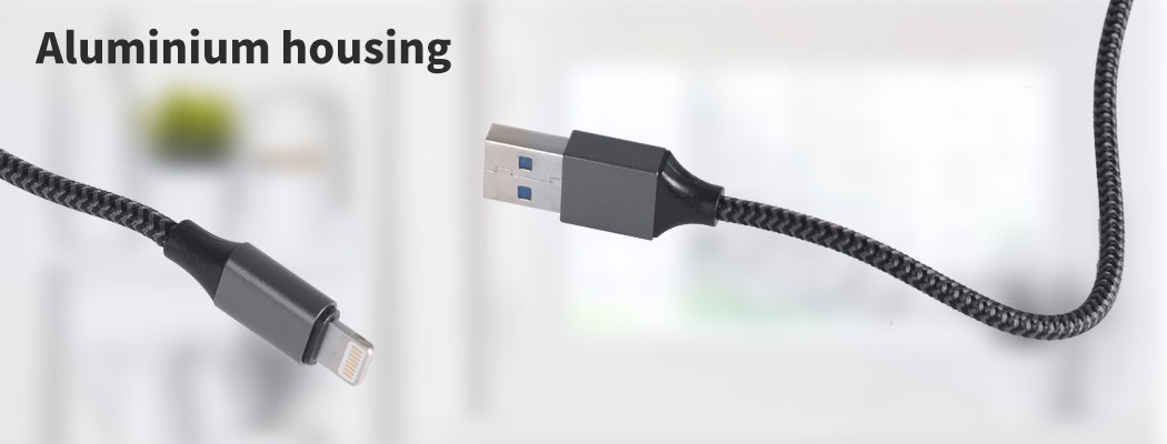 5x USB Fast Charging Cable iPhone Black