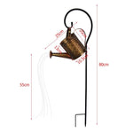 Wrought Iron Solar Powered Watering Can Sprinkles Fairy Light LED Outdoor Garden Waterproof