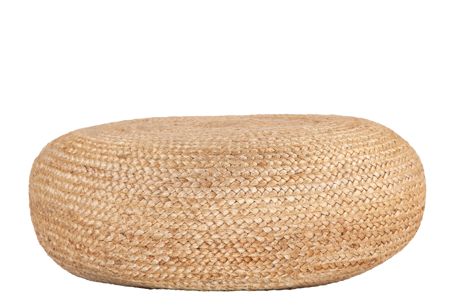 Round Jute Pouf NATURAL 26x7
